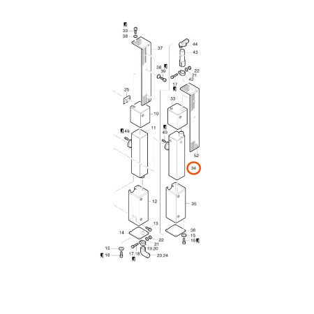 Silencer exhaust Hatz 2L, 3L, 4L top outlet