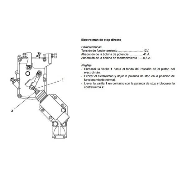 Kit electroiman de parada para Lombardini 9LD