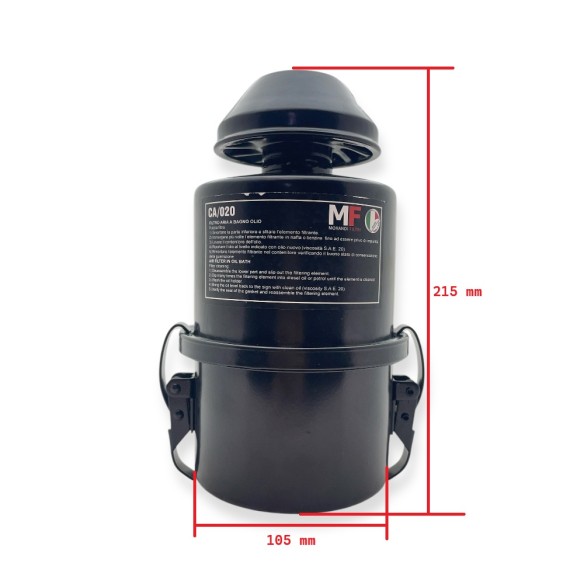 Minsel M150 und M165 Ölbadflansch-Luftfilter