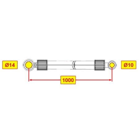 Diesel pipe 1000 mm Lombardini...