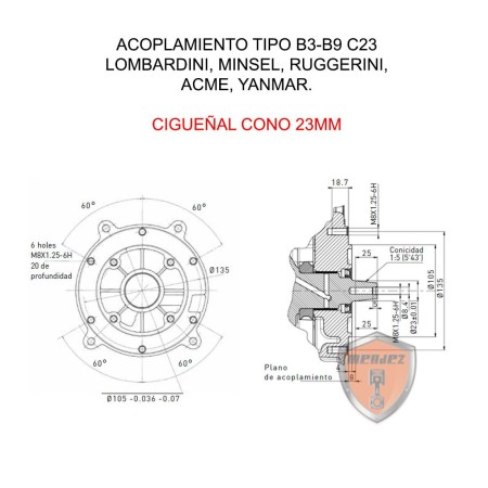 *Moteur Kohler CH440 Cône d'entraînement manuel...