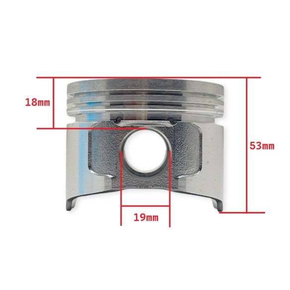Piston sin segmentos std Yanmar 2TNE68, 3TNE68