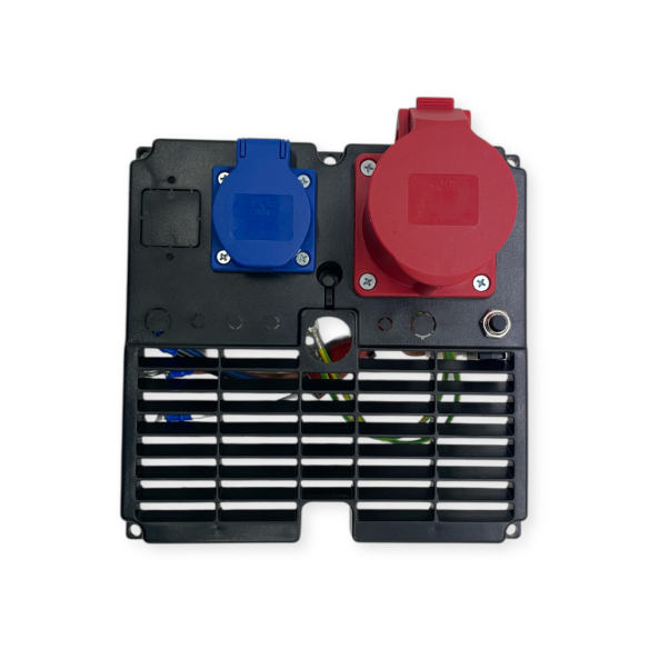Panel 1CEE 5p 16A 400W + 1 Schuko 16A + disyuntor térmico 12A 1ph alternador NSM Z100, ZR100