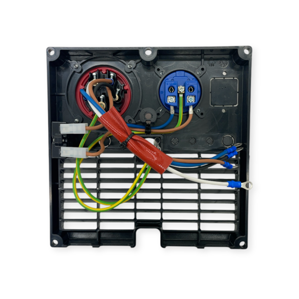 Painel 1CEE 5p 16A 400W + 1 Schuko 16A + 12A 1ph disjuntor térmico NSM Z100, alternador ZR100