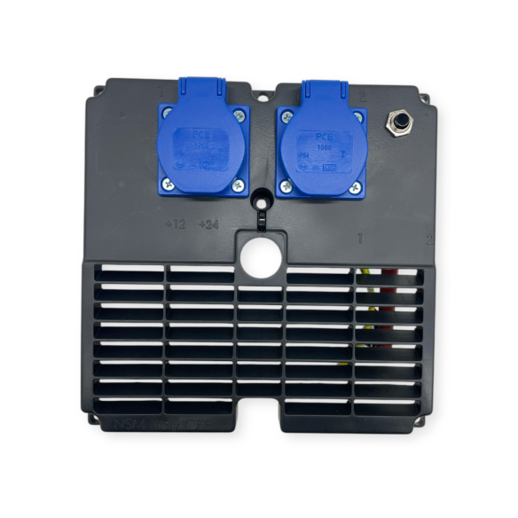 Single-phase panel with 2 Schuko 16A sockets + 15A thermal circuit breaker, NSM C100, CR100 alternator