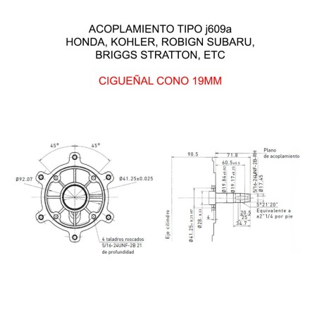 Kohler SH265 Engine 19mm cone Manual Drive...