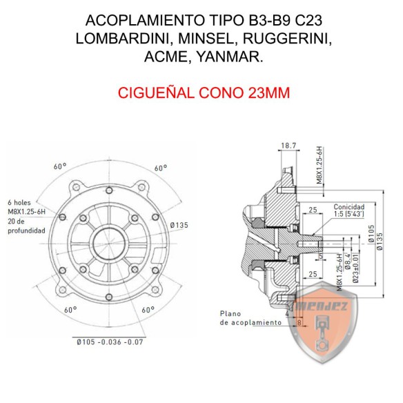 MOTOR KOHLER CH270 MOTOAZADA CON EMBRAGUE