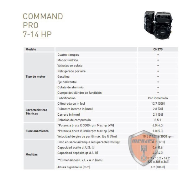 KOHLER CH395 ENGINE CRANKSHAFT 25MM