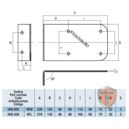 SUPPORT CHAUFFAGE M 115X80 ZINC