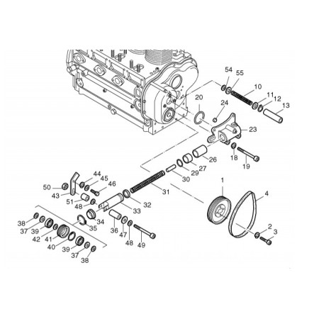 Kit gomas tensor hidraulico Hatz m/L