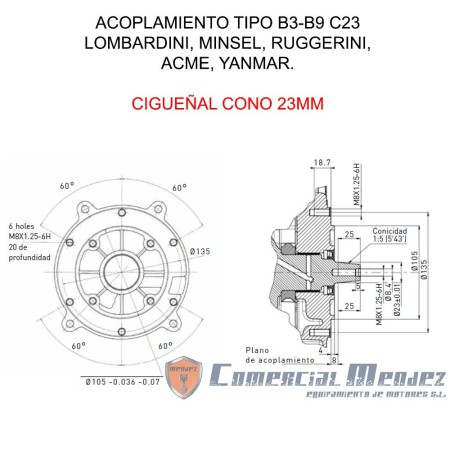 KOHLER KD15 350 CONE 23mm MOTEUR STAGE V